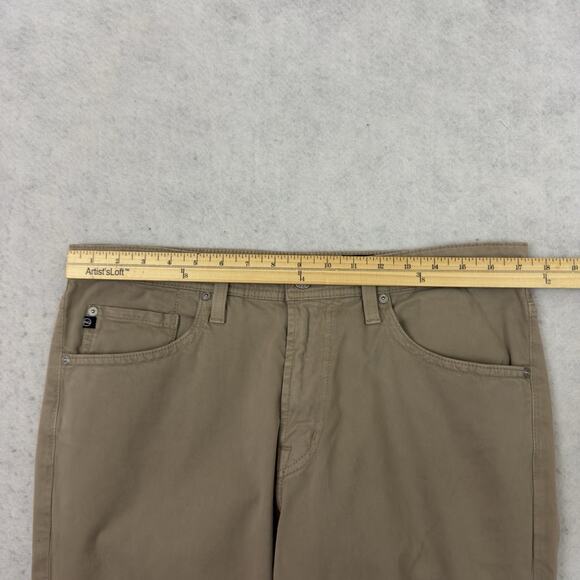 AG Adriano Goldschmied The Protegé Straight Leg Khaki Chinos 34×34 Stretch USA - Picture 7 of 14